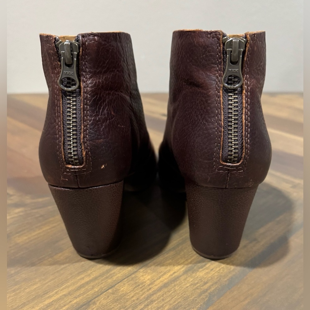 Korks Leather Rich Brown Heeled Ankle Boot | Women’s 9.5 - Picture 5 of 10
